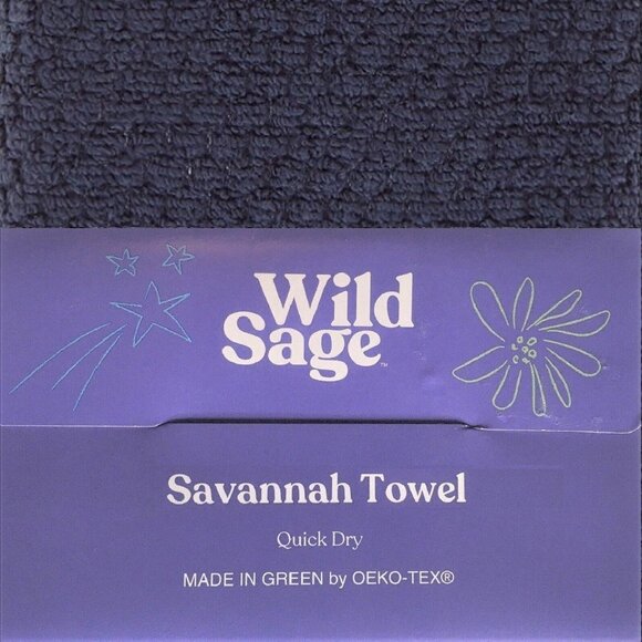 1 BATH + 2 HAND Wild Sage Savannah Quick Dry 90% Cotton Towels in BIJOU BLUE - Picture 2 of 9